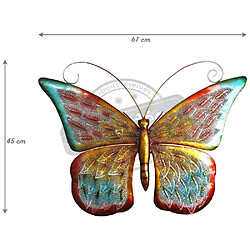 Jardindeco Papillon en métal Miami 61 cm.