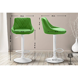 Non Tabouret de bar Lazio simili cuir blanc