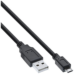 Câble InLine® Micro-USB 2.0, USB A mâle à Micro-B mâle, noir, 1 m