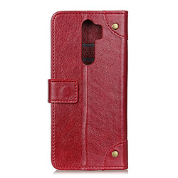 Avis Wewoo Housse Coque Pour OPPO A9 2020 Etui à rabat horizontal en cuir avec boucle de cuivre et texture supportfentes cartes et portefeuille Vin Rouge