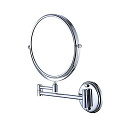 Miroir de Maquillage Grossissement 5x Recto-Verso Double Face à Fixation Murale Chrome avec LED Lumière EU