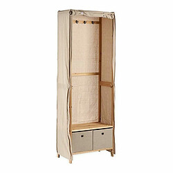 Kipit Porte-manteau Beige Bois Tissu (31,5 x 58 x 168 cm)