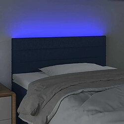 Avis Maison Chic Tête de lit scandinave à LED,meuble de chambre Bleu 100x5x78/88 cm Tissu -MN37772