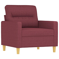 Avis vidaXL Fauteuil avec repose-pied Rouge bordeaux 60 cm Tissu