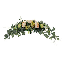 Fleurs artificielles de pivoine laisse porte ornements de mariage guirlande guirlande linteau