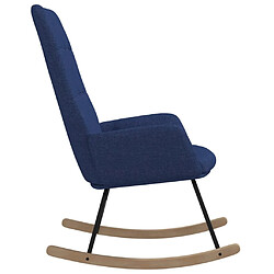 Avis vidaXL Chaise à bascule Bleu Tissu