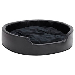 vidaXL Lit pour chiens Noir 79x70x19 cm Peluche et similicuir