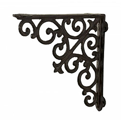 L'Héritier Du Temps Equerre Credence Etagere Potence Murale Suspension en Fonte Marron Support 3x14,50x14,50cm