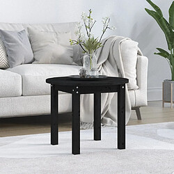 Maison Chic Table basse,Table Console Table d'appoint, Table pour salon Noir Ø 55x45 cm Bois massif de pin -MN37752