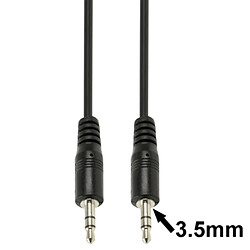 Wewoo Câble Aux, Audio Stéréo Mini Plug Mâle Jack 3,5 mm, Longueur: 1.5m