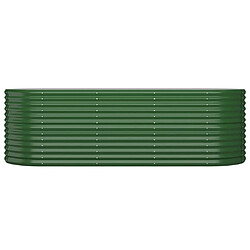 Avis Maison Chic Jardinière,Lit surélevé de jardin - Bac à fleurs - pot de fleur Acier enduit de poudre 224x80x68 cm Vert -GKD96115