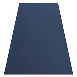 RUGSX Tapis ANTIDÉRAPANT RUMBA 1390 couleur unique bleu foncé 60x200 cm