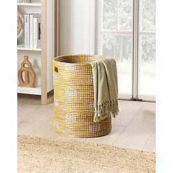 Beliani Panier en herbes marines naturel d 40 cm MONGCAI