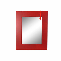 Miroir mural DKD Home Decor Miroir Sapin Rouge Noir MDF (70 x 2 x 90 cm)