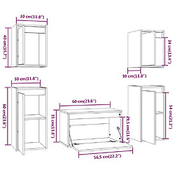 vidaXL Meubles TV 5 pcs Bois massif de pin pas cher