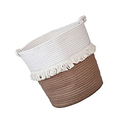 Panier de rangement en coton avec panier de rangement Panier à linge Panier de rangement Jute