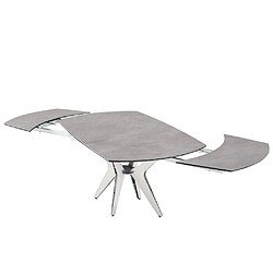 Inside 75 Table de repas extensible BOOMERANG 160/228 x 95 cm plateau céramique pied acier inoxydable