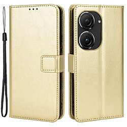 Htdmobiles Housse pour Asus Zenfone 9 5G - etui coque pochette portefeuille + film ecran - OR