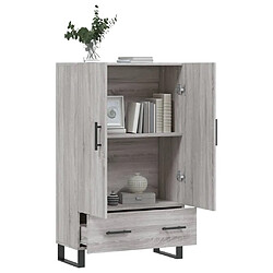 Avis vidaXL Buffet haut sonoma gris 69,5x31x115 cm bois d'ingénierie