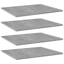 vidaXL Panneaux de bibliothèque 4 pcs gris béton bois d’ingénierie