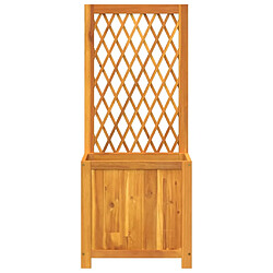 Avis vidaXL Jardinière avec treillis 55x29,5x132 cm bois massif d'acacia