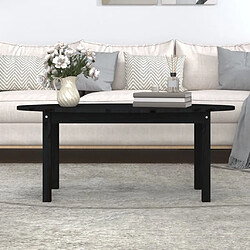 Avis ComfortXL Table Basse Noir 110x55x45 Cm Bois Massif De Pin