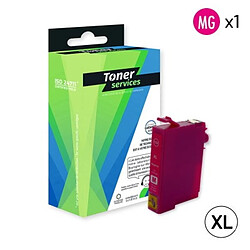 TONER SERVICES Compatible Epson 27XL - Reveil Cartouche Magenta C13T27134010 (T2713)