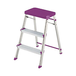 Escabeau 3 marches mauve - mt3001malva - ROLSER