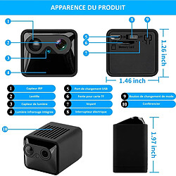 Avis Mini Caméra de Surveillance Portable Sans Fil 4K Full HD WiFi OX-MINI - Vision Nocturne Audio Bidirectionnelle, PIR, Notification App