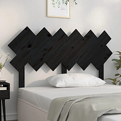 vidaXL Tête de lit Noir 132x3x81 cm Bois massif de pin