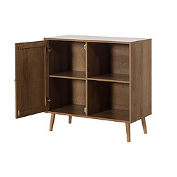 Bestmobilier Goto - buffet haut - bois - 80 cm pas cher