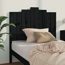 Avis Maison Chic Tête de lit scandinave,Meuble de chambre Noir 106x4x110 cm Bois massif de pin -MN77359