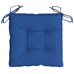 Acheter vidaXL Coussins de chaise lot de 2 bleu 40x40x7 cm tissu oxford