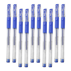 Acheter 10pcs 0.5mm Nib moyen recharges rouleau stylo à bille gel stylo lisse écriture bleu