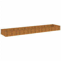 vidaXL Lit surélevé de jardin 482x100x36 cm acier corten