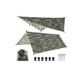 Universal Camouflage extérieur Canopy multifonctionnel imperméable protection solaire Auvent de plage Tente Canopy de plage Sols couverts d'humidité(Vert)