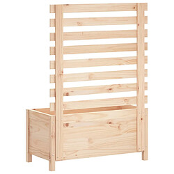 Avis vidaXL Jardinière avec support 79x39,5x114 cm bois de pin massif