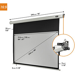 Ecran de projection celexon Economy Motorisé 220 x 124 cm