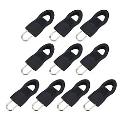 10pcs Détachables Zip Fixer Zipper Tags Réparation Tirette Tab Brown 3.4x1.4cm