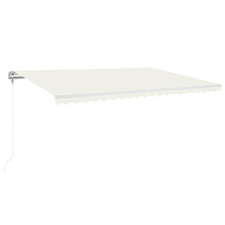 Maison Chic Auvent automatique | Store banne extérieur | Marquise avec capteur de vent et LED 500x300 cm Crème -MN18538