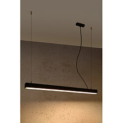 Luminaire Center Plafonnier LED intégré Pinne Acier Noir 1 ampoule 150cm