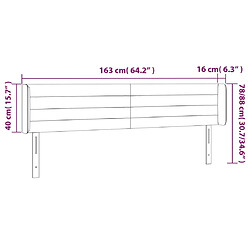 Acheter vidaXL Tête de lit avec oreilles Vert foncé 163x16x78/88 cm Velours