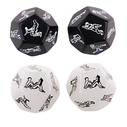 Acheter 4pcs D12 Dés de Jeu de Discothèque pour Amoureux des Couples Adultes