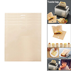 Acheter 5x Sacs De Grille-pain Sandwich Résistants à La Chaleur Antiadhésifs Sacs De Pâtisserie Réutilisables Sûrs 16x16.5cm