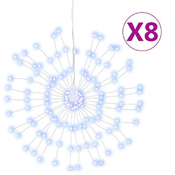 vidaXL Étoile rayonnante de Noël 140 LED 8 pcs blanc froid 17 cm