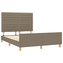 Acheter Maison Chic Lit adulte - Cadre Structure de lit avec tête de lit Contemporain Taupe 140x190 cm Tissu -MN20560