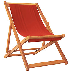 Avis Maison Chic Lot de 2 Chaises de plage pliables | Chaises Relax d'extérieur rouge tissu -GKD20509