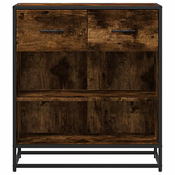 Avis vidaXL Buffet chêne fumé 68x35x76 cm bois d'ingénierie