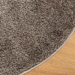 Avis vidaXL Tapis ISTAN à poils longs aspect brillant gris Ø 100 cm