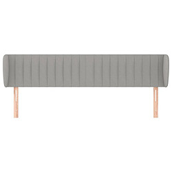 Avis Maison Chic Tête de lit scandinave avec oreilles,meuble de chambre Gris clair 163x23x78/88 cm Tissu -MN95457